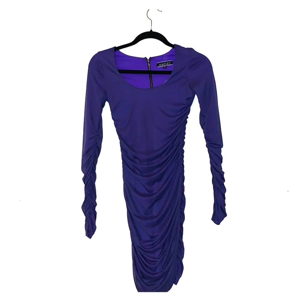 Boulee Cocktail Dress |Size 2 Purple - Gold Zipper